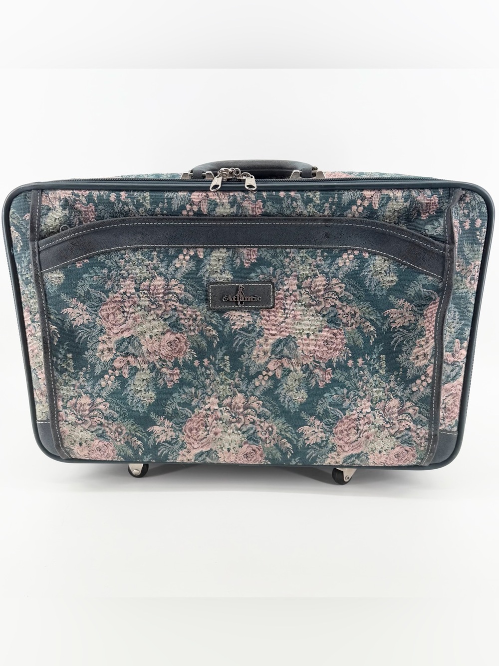 Atlantic Vintage Tapestry Floral 4-Wheel Spinner Carry On Luggage Suitcase 21”
